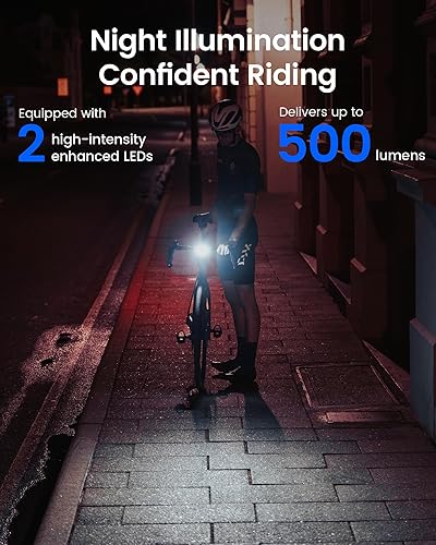 Miniatura 2 de RAVEMEN FR500 compatible con el ordenador de la bici Bryton, luz de la bici para la luz del día de la noche ciclismo