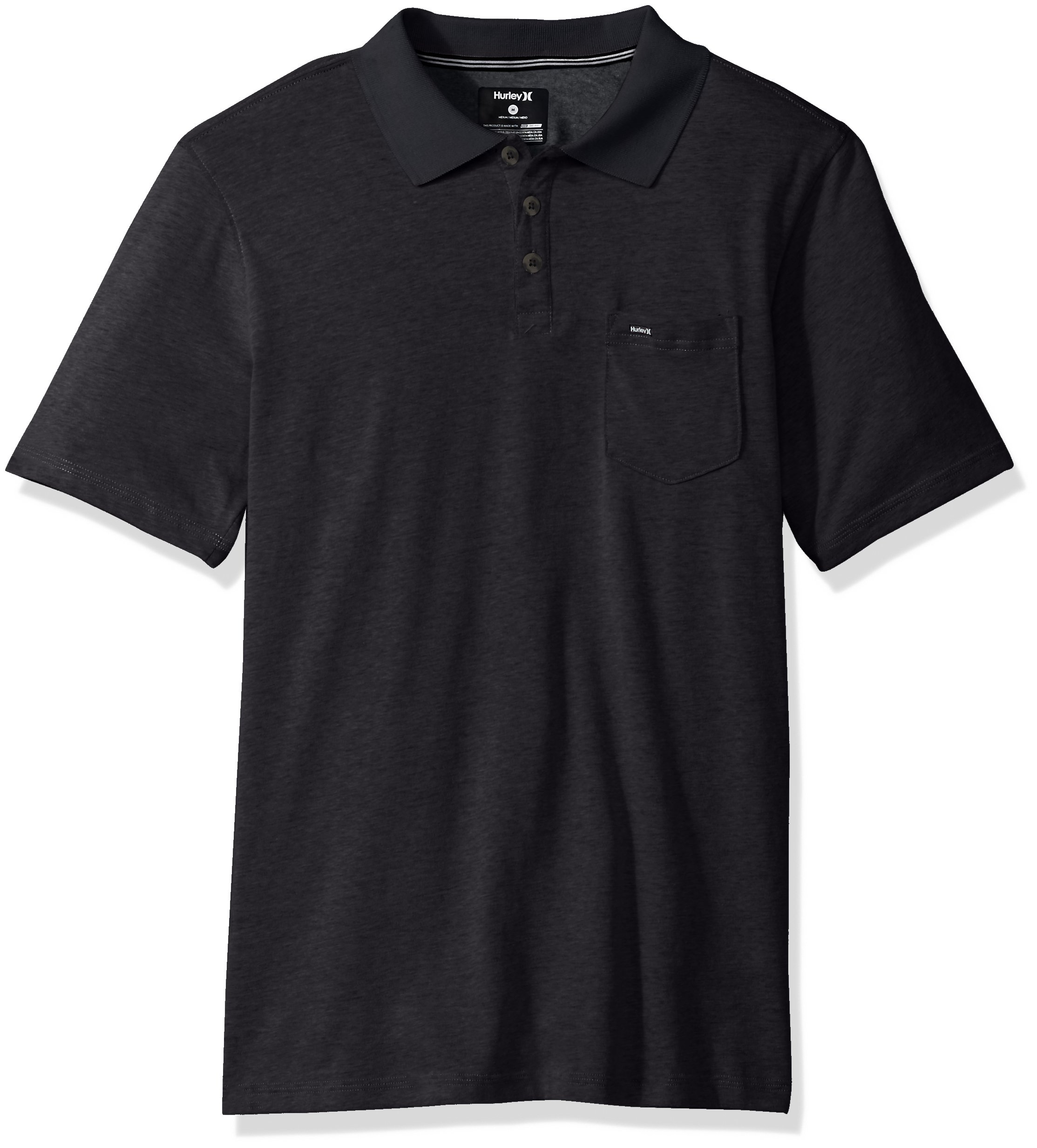 Hurley Mens Nike Dri Fit Short Sleeve Lagos Polo Black