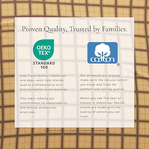 Miniatura 4 de Great Bay Home - Juego de sábanas de franela de 4 piezas, tamaño Queen, 100% algodón turco, doble cepillado, ultrasuaves, acogedoras, ropa de cama,