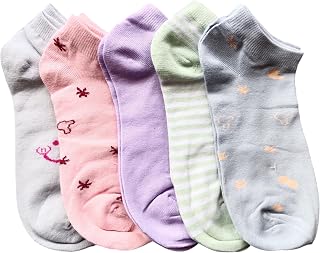 NEOBABY Women's Multicolor Ankle Socks – Odor-Free, Stylish & Comfortable for Casual and Sports Wear (Pack of 5 Pairs, Mul... Price In India