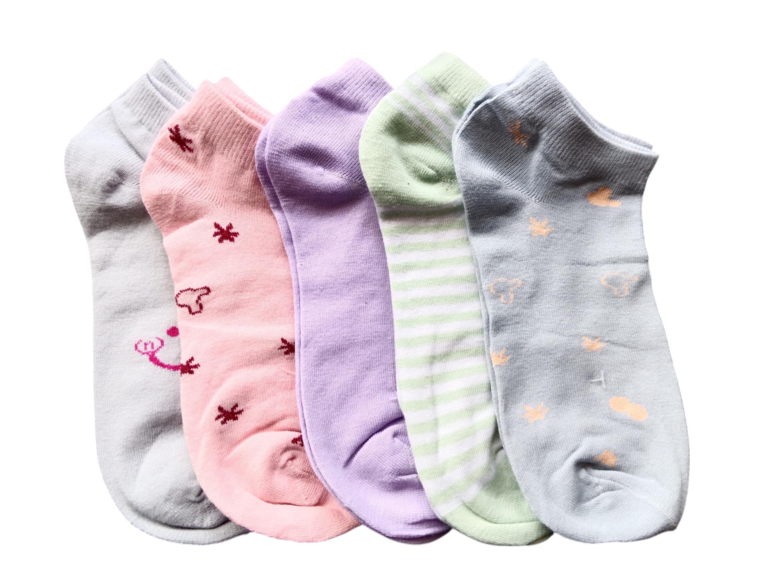 Women's Multicolor Ankle Socks – Odor-Free, Stylish & Comfortable for Casual and Sports Wear (Pack of Multi-Designs)