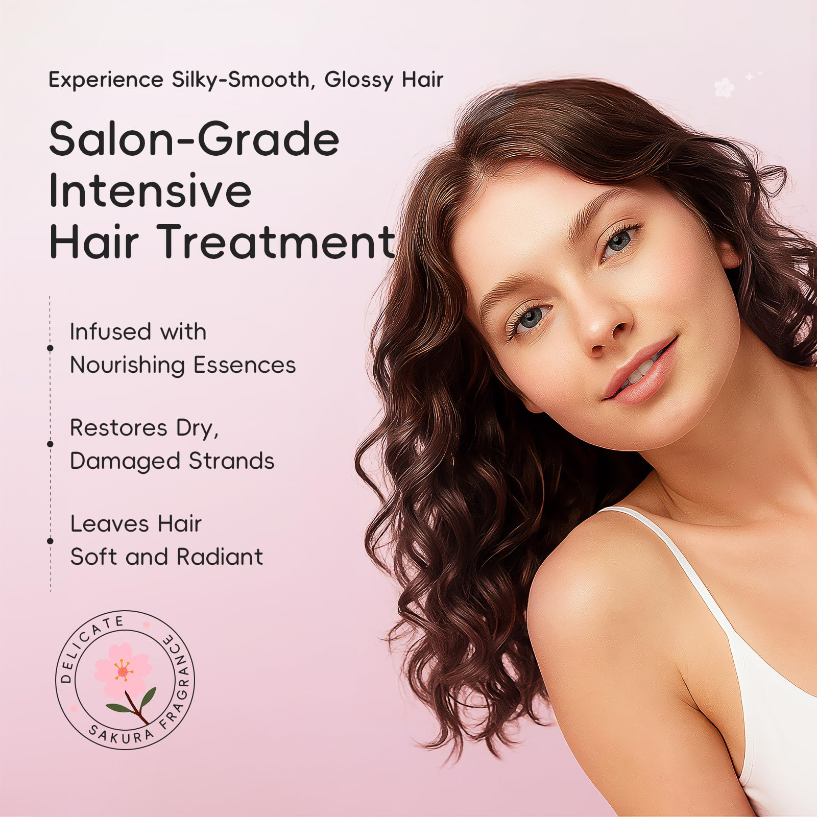 LAIKOU Sakura Hair Care Set, 6PCS Unique Self Care Package, Shampoo