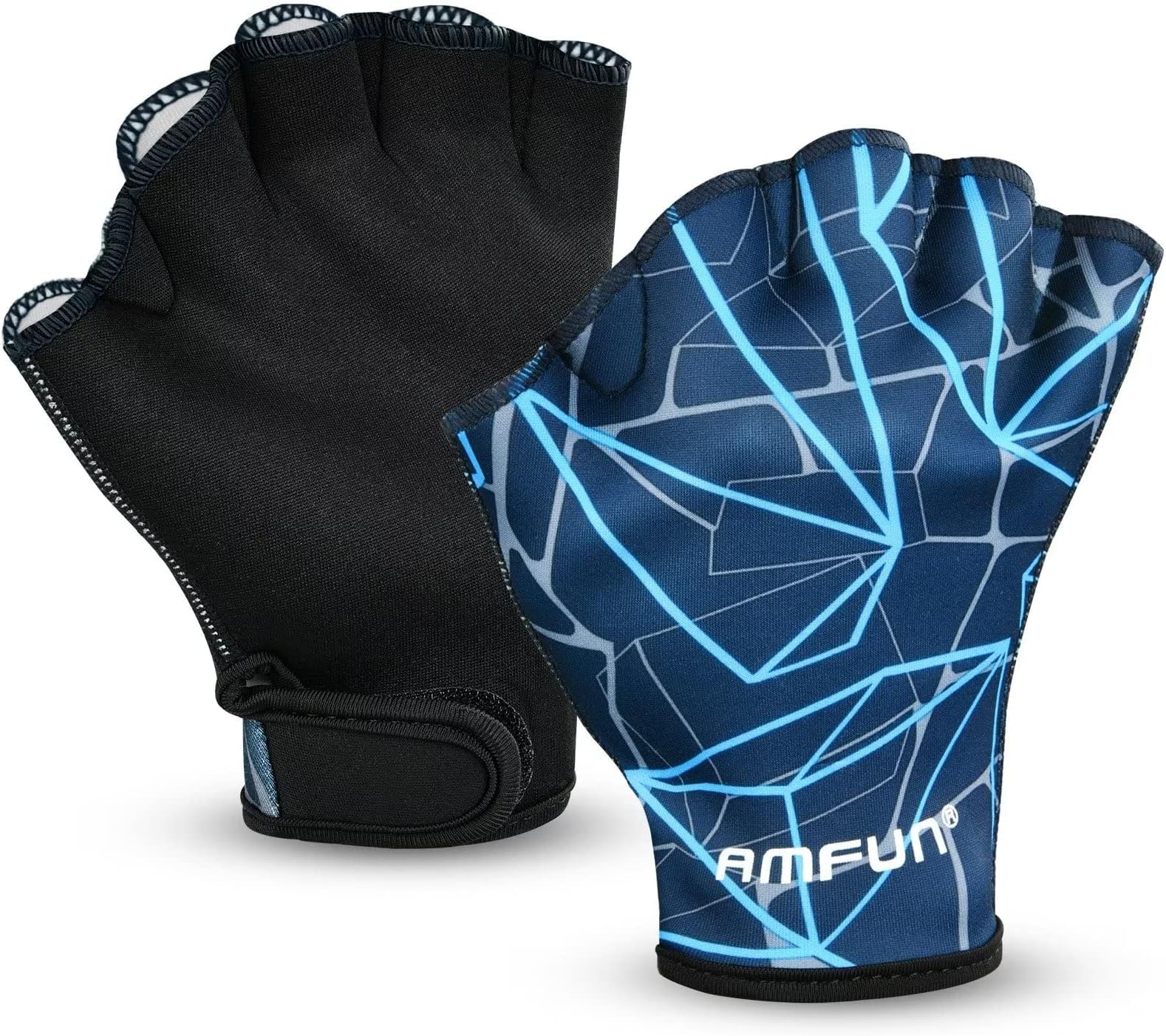 Swim Paddles for Hand, Swimming Training Hand Paddles with Adjustable Straps, Swim Diving Training Hand Paddle for Men Women Children