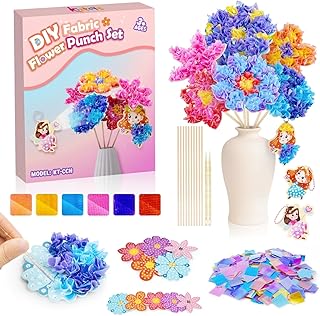 Kiztoys Craft Set Children from 6-4-5 Years Craft Girls 8 10 6 5 7 Years, Flower Craft Case Bouquet with Sequins Creative Set for Girls Children's Birthday Gift for 3-12 Years