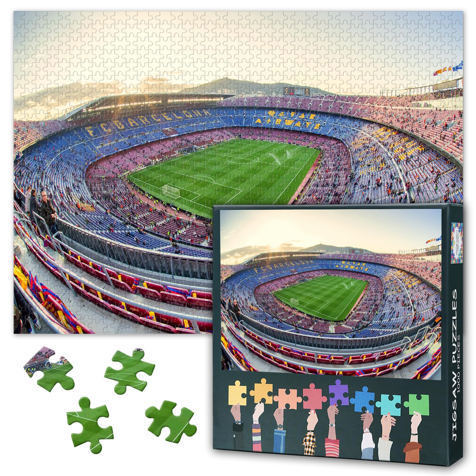 TISHIRON Barcelona Stadium 1000 Piece Puzzle Matchday Atmosphere Puzzle — image 1