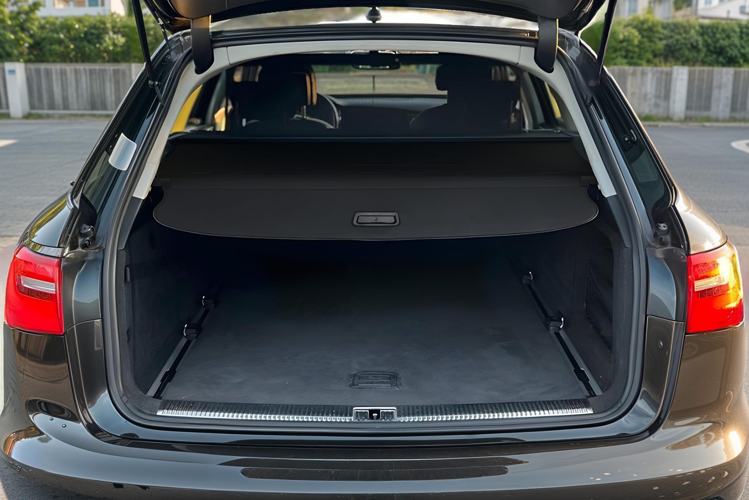 Kofferraumabdeckung Laderaumabdeckung mit Halterungen – Kofferraum Rollo Gepäckraumabdeckung passend für Audi A6 / S6 C7 4G 2011-2018 Avant 4G9863553B
