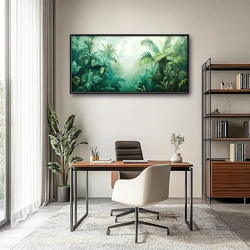 Miniatura 4 de Arte de pared grande de selva tropical para pared, bosques, paisaje, imágenes enmarcadas para sala de estar, paisaje de naturaleza, lienzo de gran