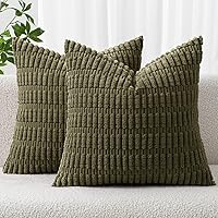 Vista 44 de MIULEE - Paquete de 2 fundas de cojín decorativas de corduroy, modernas y boho, suaves, con rayas, decoración del hogar estilo granja moderna