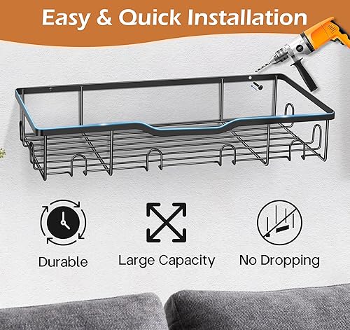 Miniatura 7 de KEETDY Percheros metálicos para gorras de béisbol, organizador de sombreros de pared, 2 paquetes de 2 organizadores resistentes de almacenamiento de