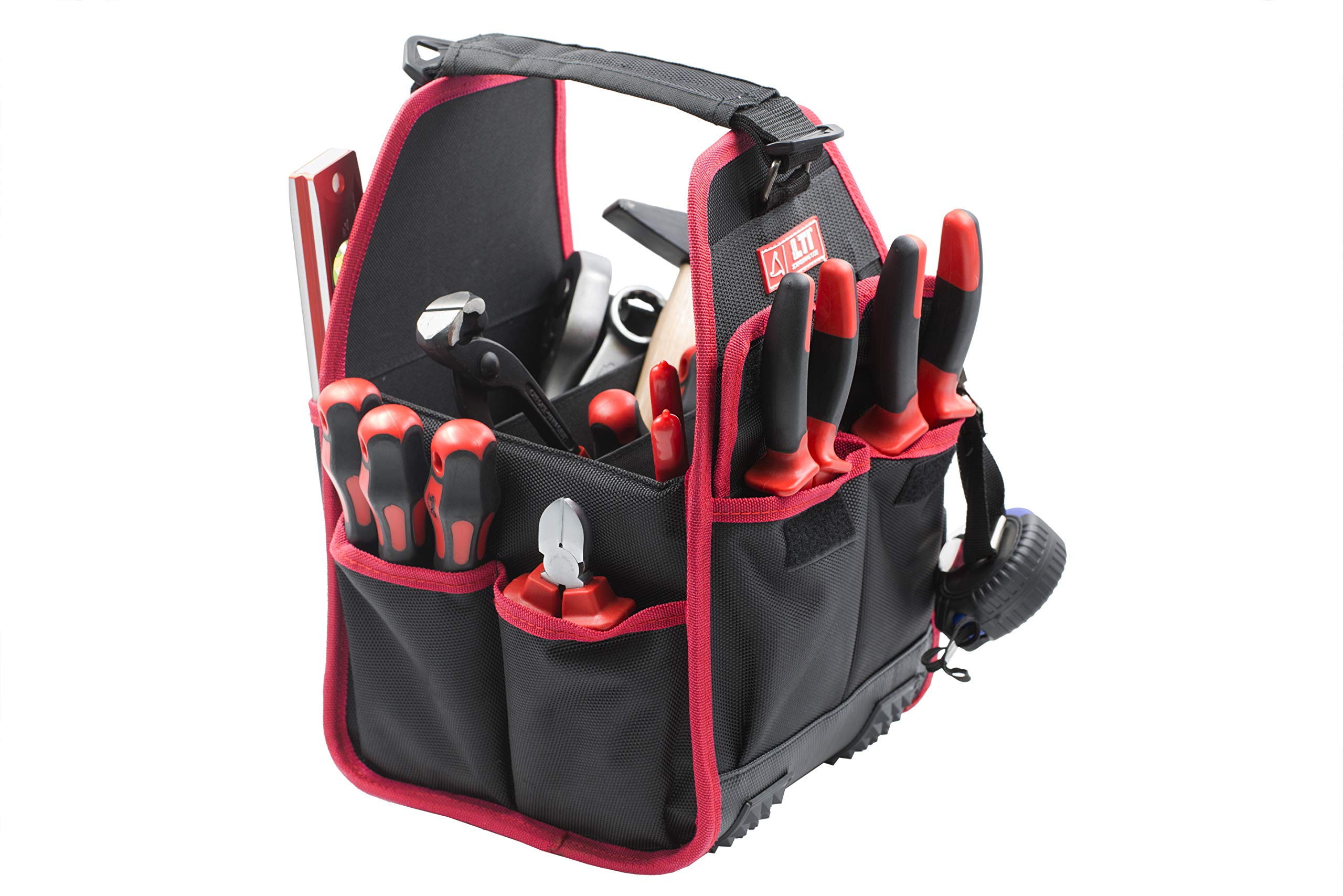 LTI by Krino 65991020 - Cestello Porta Utensili Appendibile per Professionisti, Resistente, Maneggevole e Pratico. Tasche 22, Gancio 1, Capienza 7 Litri, Portata 15 Kg