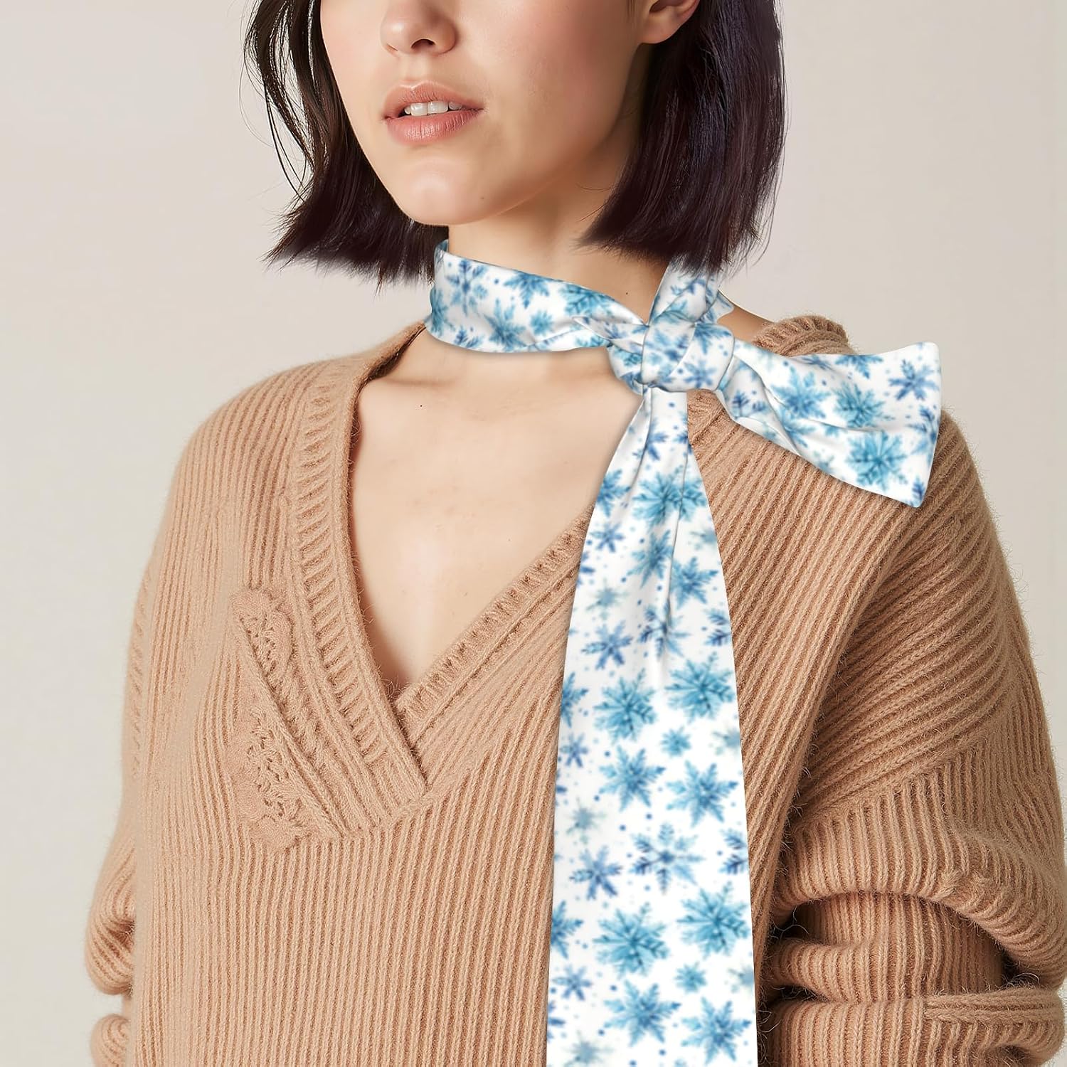 Long Skinny Scarf Silky Satin Hair Scarf Head Neck Scarf Thin Headscarf for Ponytail Headband Purse Bag