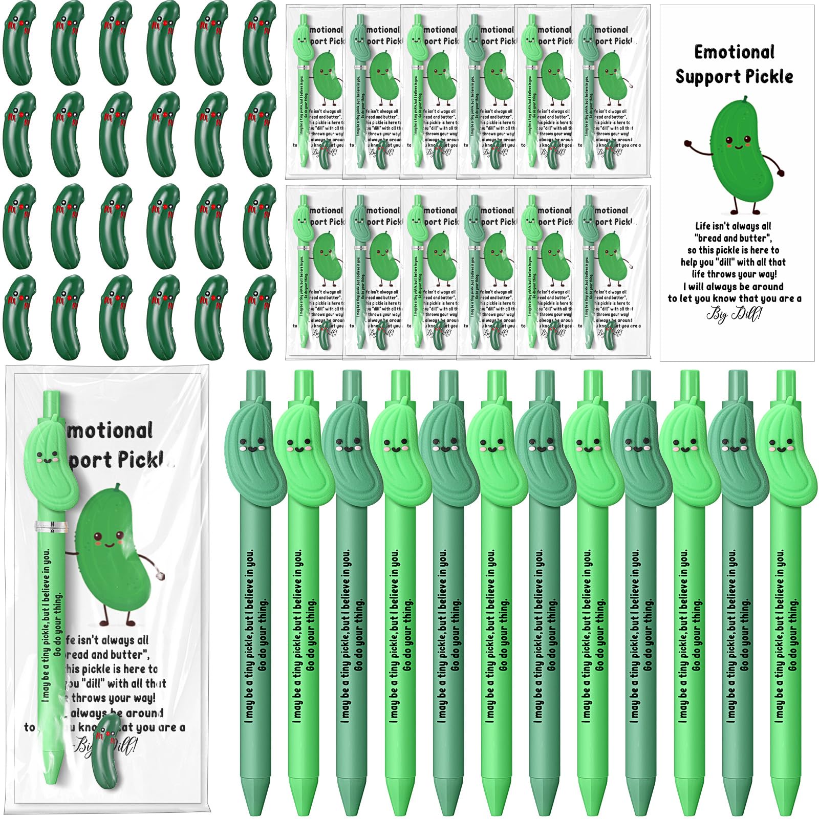Sayglossy 24 Set Pickle Administrative Professionals Day Appreciation Gifts for Coworkers Teacher Employee Dispatcher Pens Nurse Staff Thank You