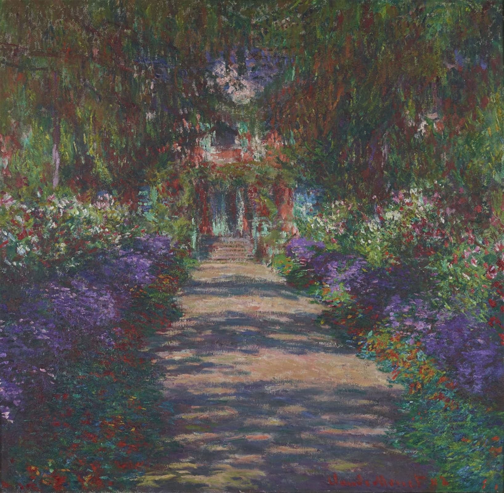 Affiche Eine Allee dans Monets Garten Claude Monet 60x90cm pour salon - 5