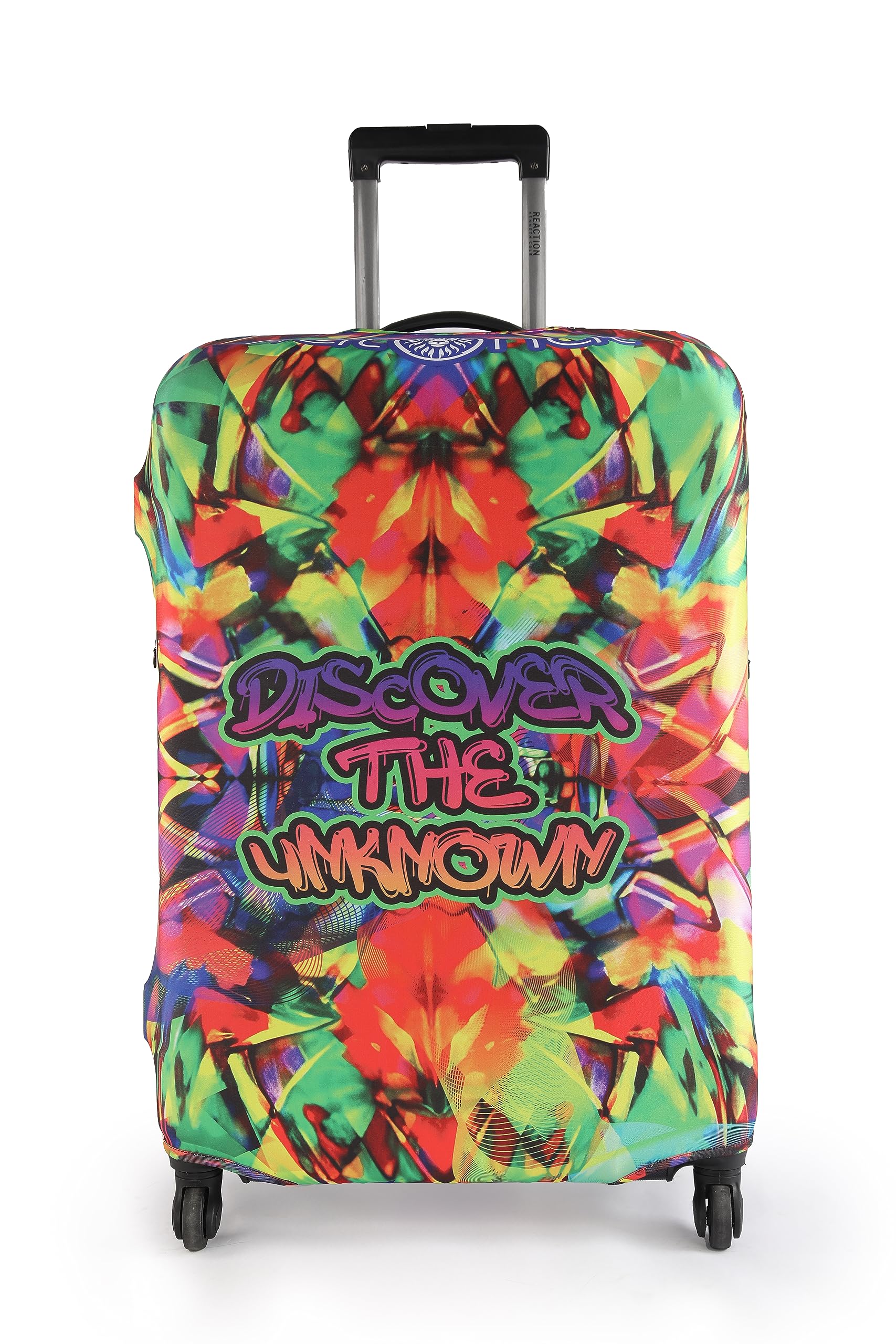 natOnat Travel Luggage Cover Protector - Suitcase Cover with Coloured Pattern- Stretchy, Washable Spandex & Polyester - Zip Closure - Protects Against Dirt & Scratches - Fits 18-32 Inch Bag