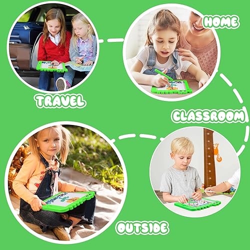 Miniatura 4 de GHIGMOFUN Tablero de dibujo magnético para niños pequeños, actividades preescolares Montessori, juguetes de dibujo magnético, juguetes de viaje,