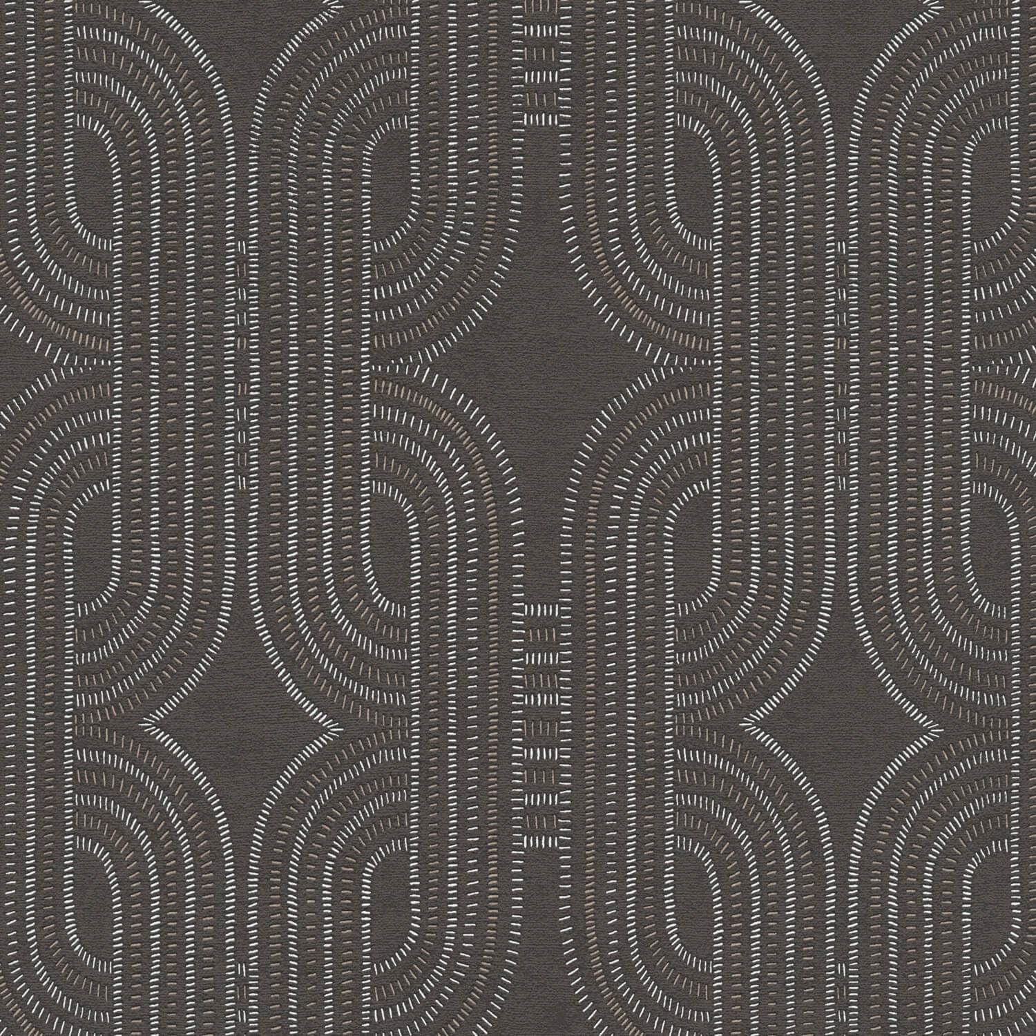 Papel pintado gráfico gris marrón para decorar pared de salón y dormitorio moderno