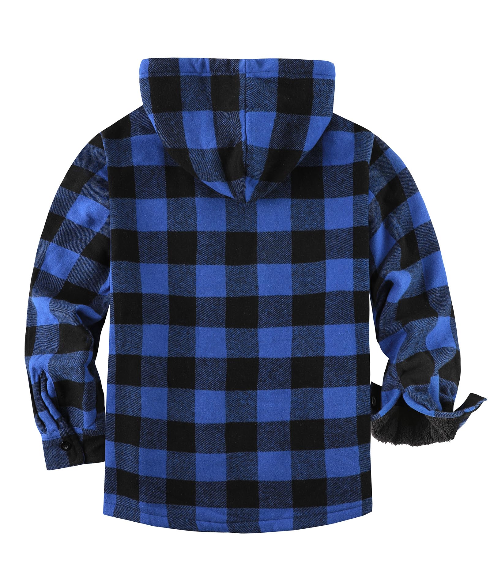 SwissWell Camicia Boscaiolo Uomo Giacca Flanella a Quadri Spessi Fodera di Peluche Felpa Cappuccio Foderata Casual Uomo Felpa con Cappuccio in pile Giacca Invernale con Tasca