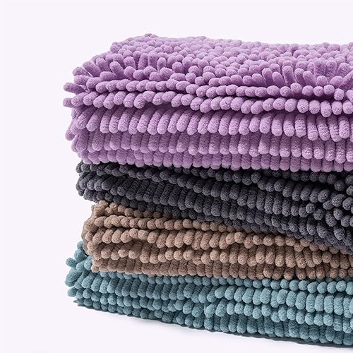 Miniatura 7 de FRESHMINT - Tapete de baño de felpilla antideslizante, 36 x 24 pulgadas, lavable y suave, tapete para suelo de baño y bañera, de microfibra gruesa y
