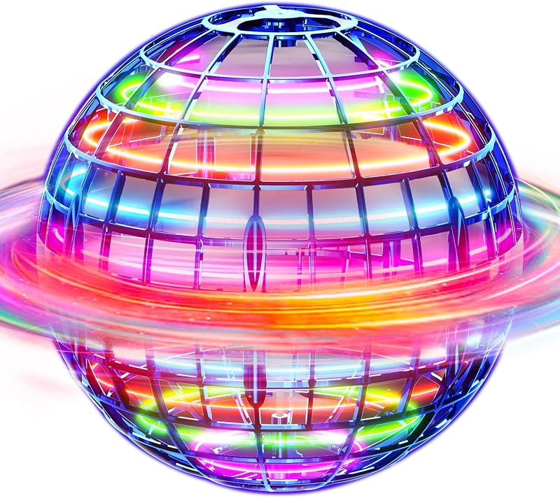 Ivtivfu Flying Orb Ball (Blue, 2026 Upgraded) with Dazzling Lights, Magic Hover Spinner, Cool Boomerang Drone, Floating Cosmic Globe, Kids Toys Gifts for 6 7 8 9 10 Year Old Boys Girls