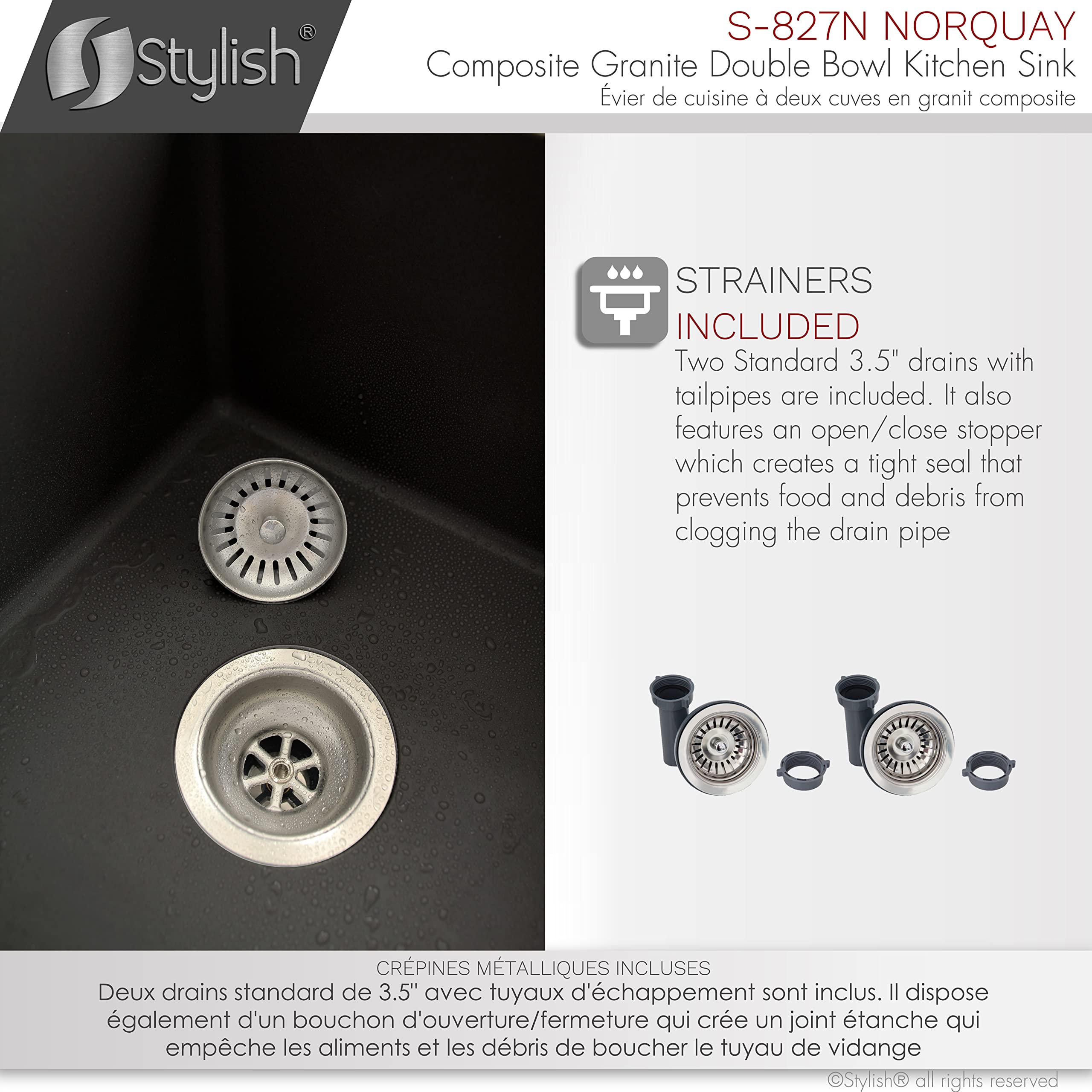 sputnikページ Stylish 27.25 x 18.75 Inch Drop In or Undermount Kitchen