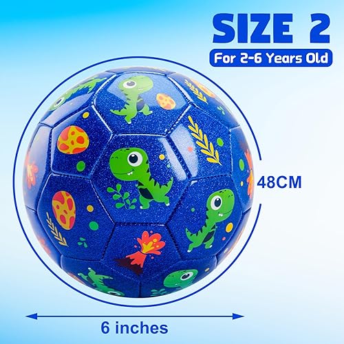 Miniatura 3 de U&C Planet Balón de fútbol de tamaño 2 y 3 para niños pequeños y niños, pelota de dibujos animados para niñas y niños de 2 años en adelante, juegos