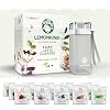 LEMONKIND Organic 3 Day Cleanse with Clinically Studied Prickly Pear - Keto-friendly, Plant-Based Protein & Gluten-Free, 15 Lattes Coffee, Chocolate, Vanilla, Maqui & Matcha Blender Bottle