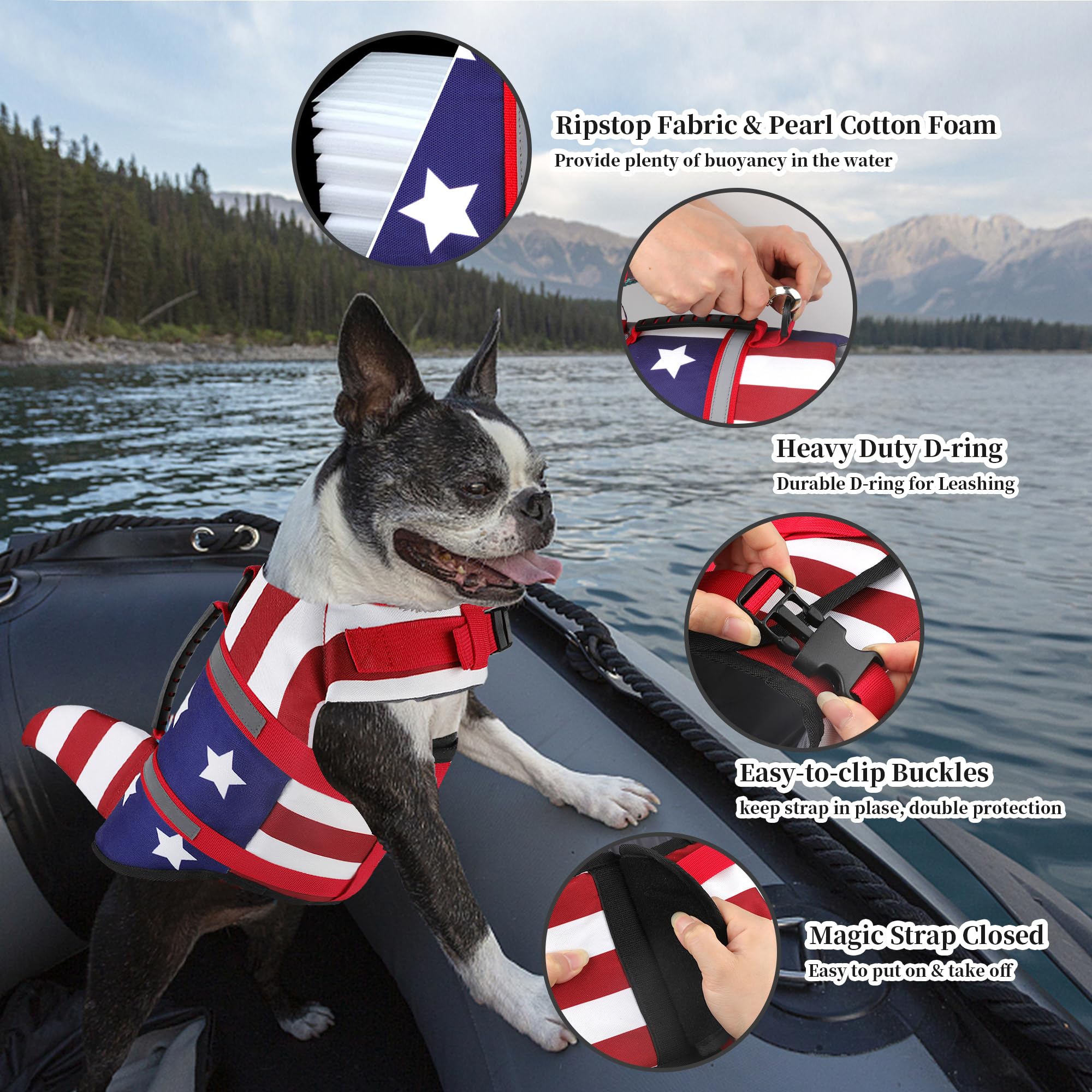 Dogcheer Hundeschwimmweste Mit Haifischflosse – Verstellbar, Mit Rettungsgriff, Für Kleine & Große Hunde