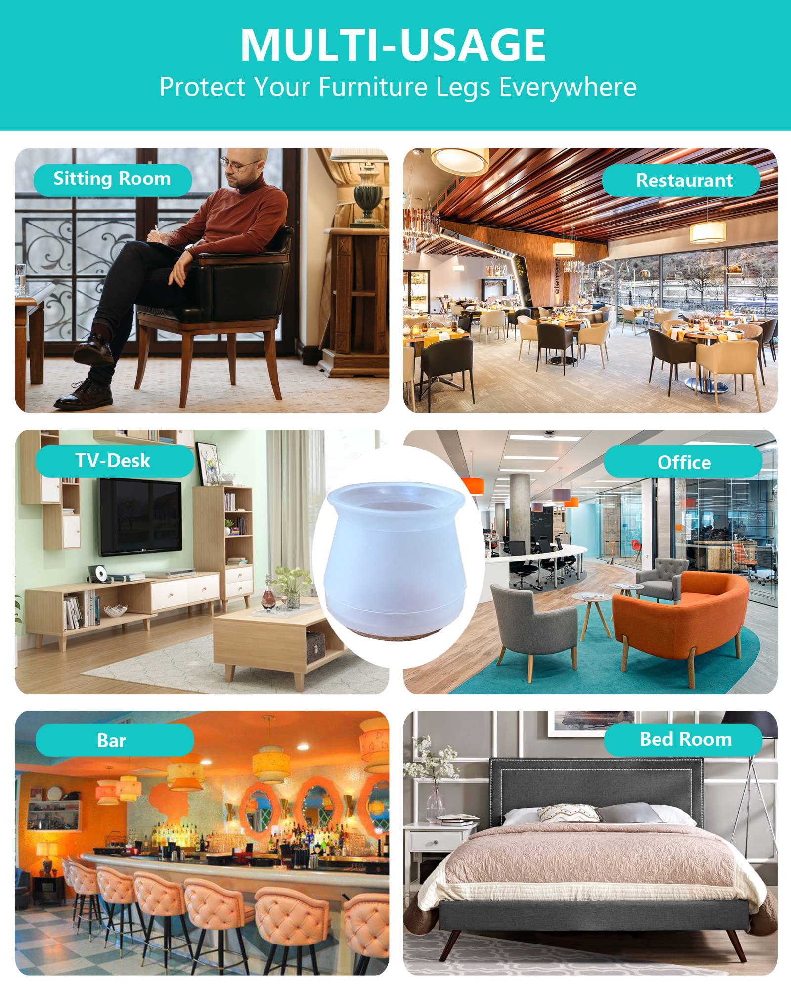 Buy Chair Leg Floor Protectors For Hardwood Floor, Ruby sliders for