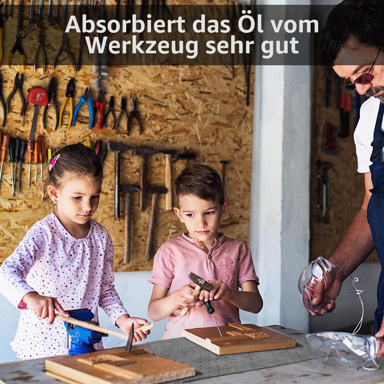 20 Stück Universelle Ölsaugtücher Ölbindematte für Werkstatt Garage und Oldtimer Saugmatte für Öltropfen ölabsorbierende Polster Matten für verschüttete Flüssigkeiten auf Öl und Wasserbasis