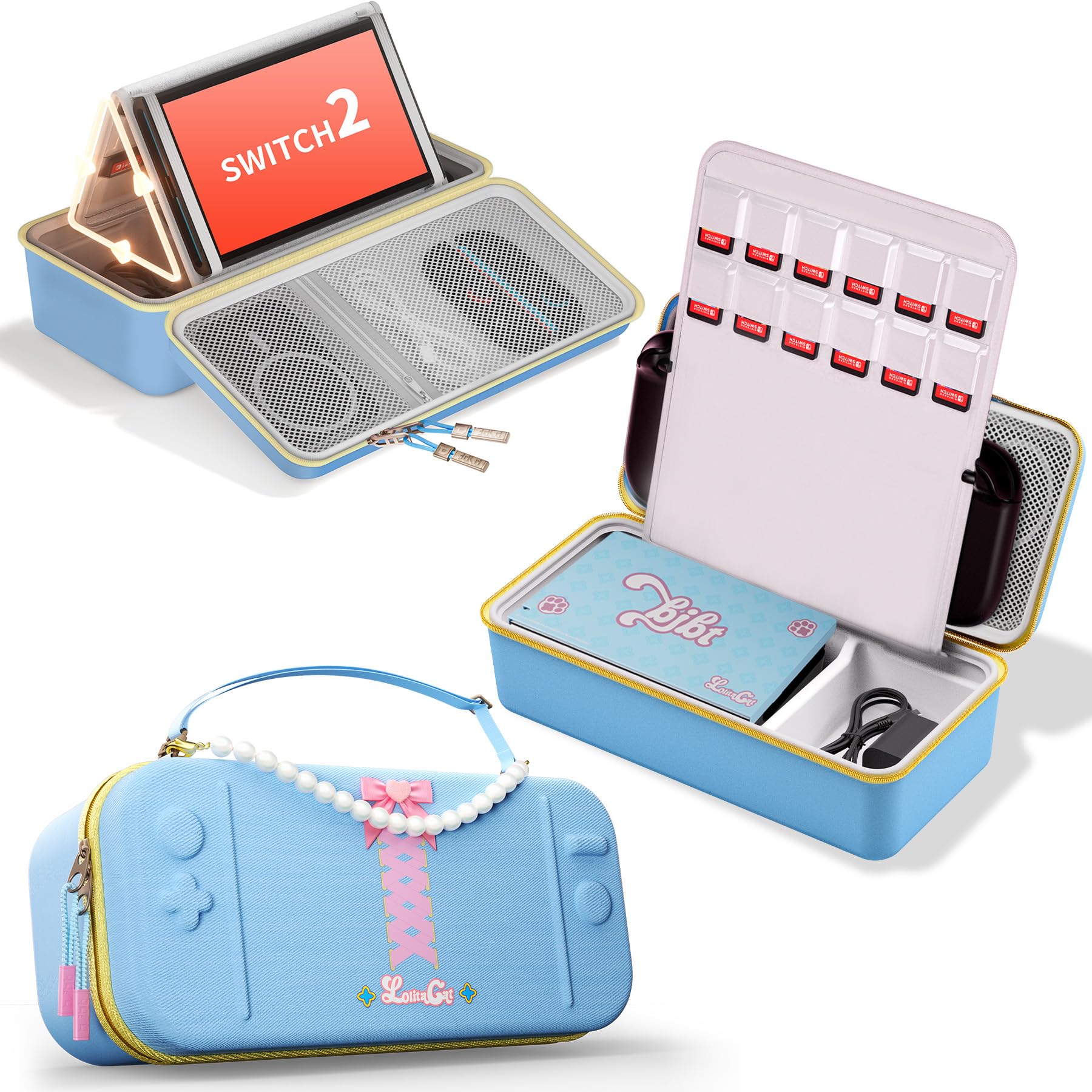 スイッチ本体、ソフト3つ、ケース２つ、周辺機器まとめ売り Amazon.co.jp: BJBT Switch 2 本体をまとめて収納【Switch 2対応 5色