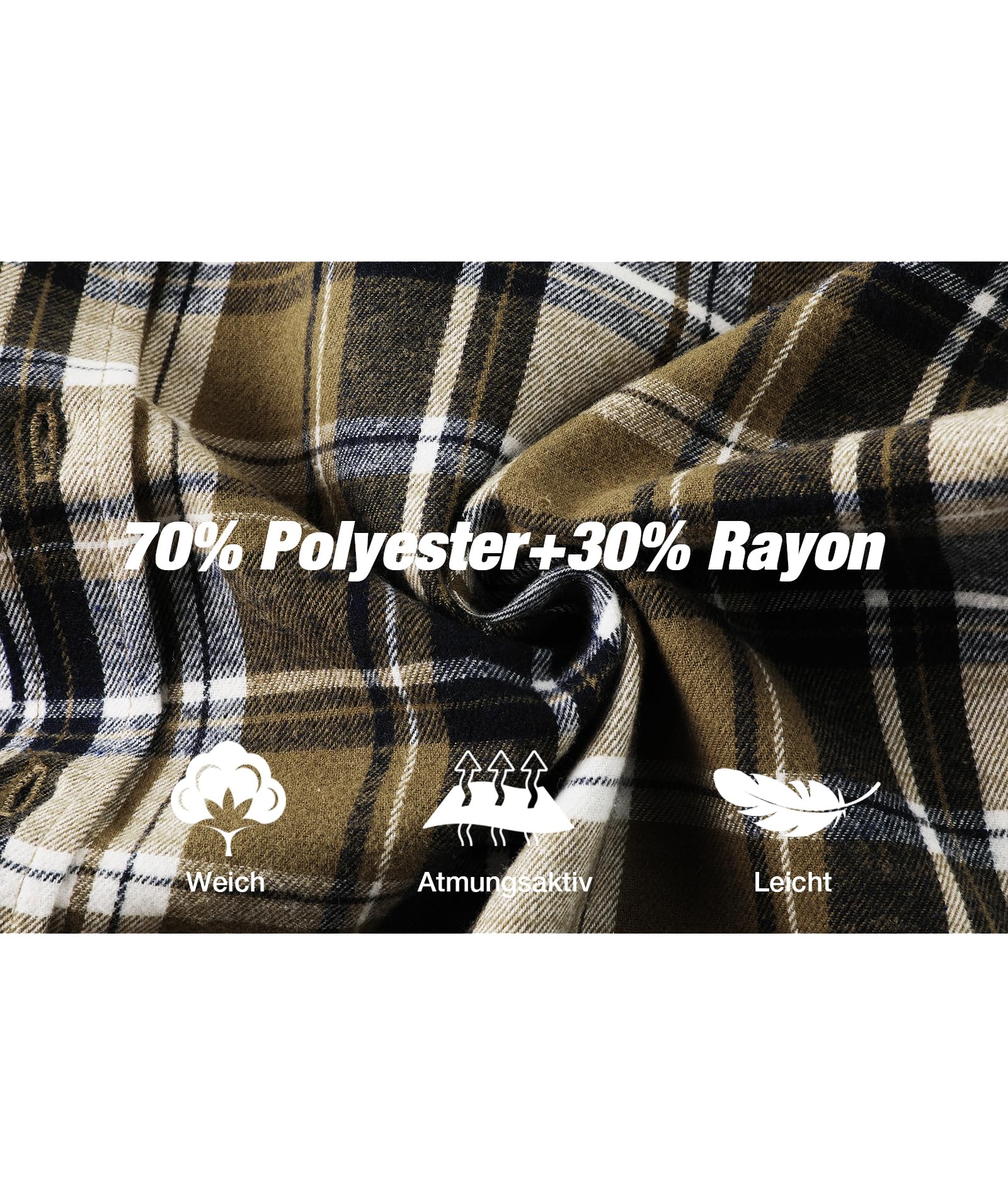 SwissWell Camicia Uomo Flanella Felpe Uomo Camicia a Quadri Manica Lunga Casual Camicia con Cappuccio M-3XL