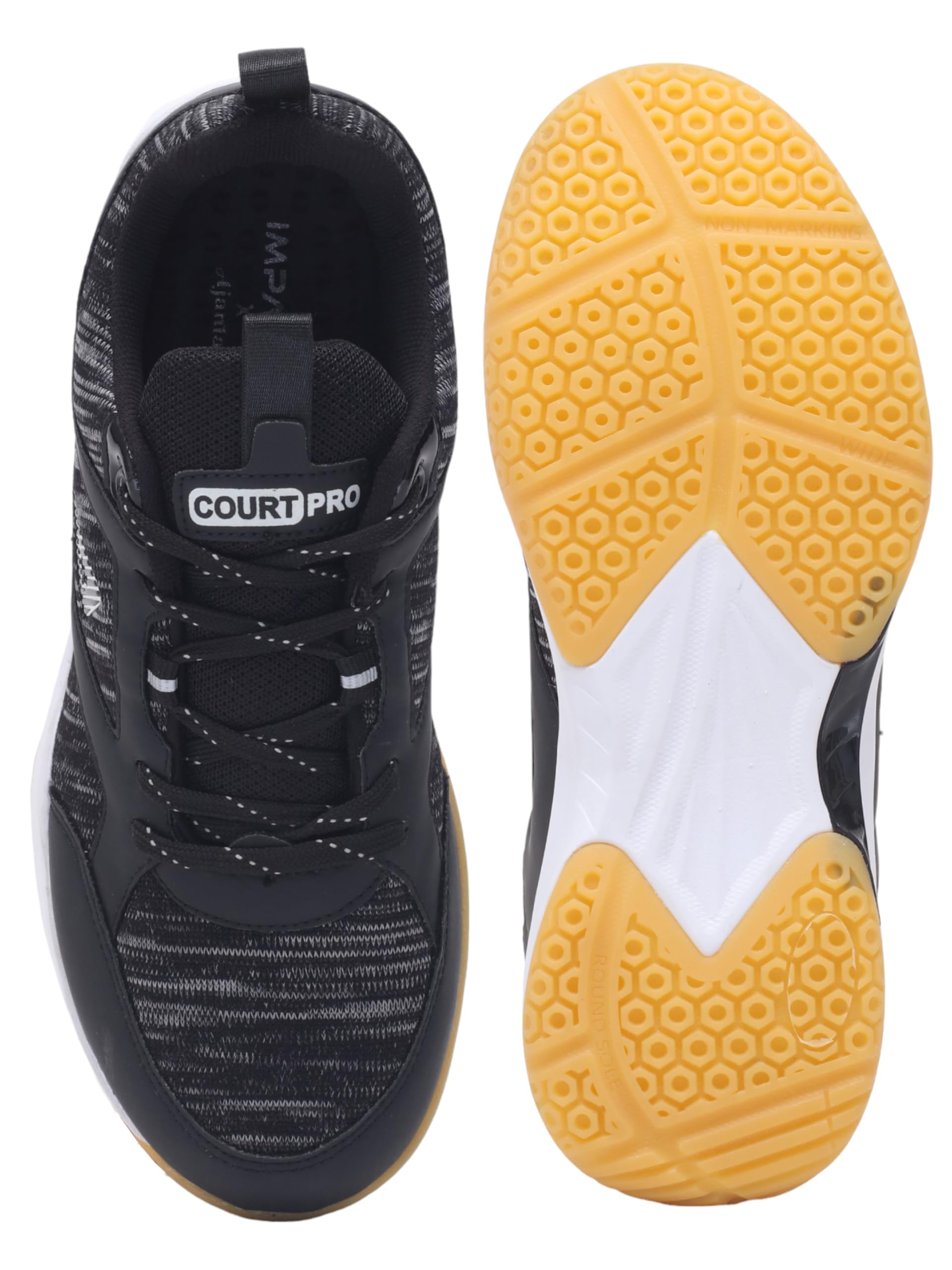 Impakto Echo Flash Men’s Badmintion Shoes | Lightweight & Non-Marking High-Performance Court Shoe for Squash & Tennis | Padded Insole & Rubeer Outsole 3