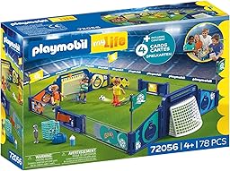 PLAYMOBIL | My Life | Fussball-Arena | Campo de fútbol con Mecanismo de Tiro y 2 porterías | Juguete de fútbol a Partir de 4 años | 72056