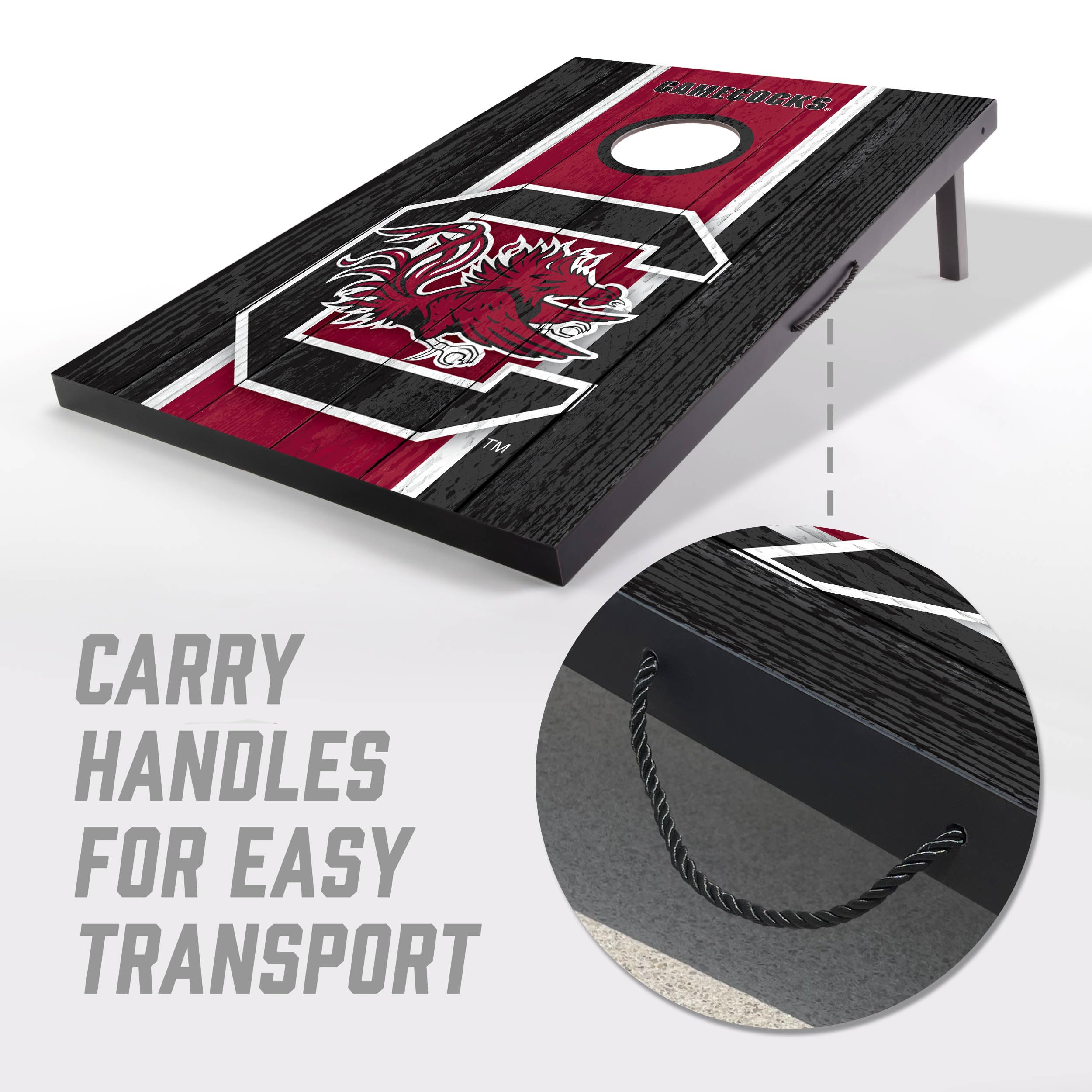 YouTheFan NCAA South Carolina Gamecocks 2' x 3' Portable Cornhole Game with Logo Bags
