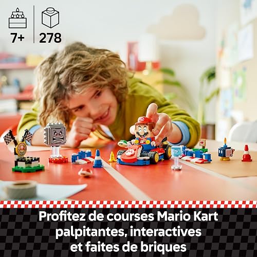 LEGO Mario Kart – Interactive Mario & Standard Kart - Toy Race Course with a Car, 3 Figures, a Podium & Barriers - Gamer Gift for 7+ Year Old Boys & Girls - 72043 - 3