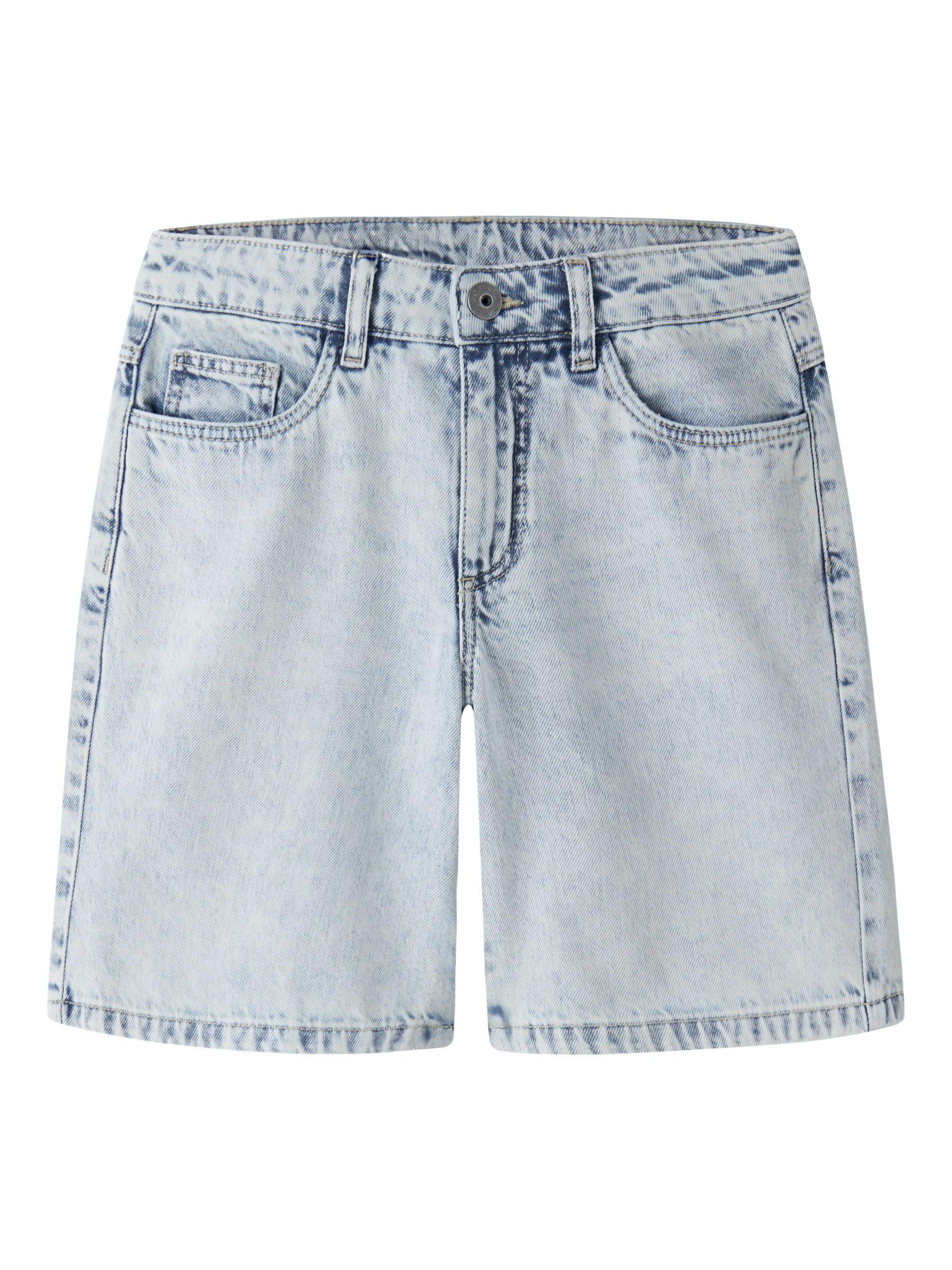 Kurze Hose Mädchen Jeans – Regular Fit Denim Shorts mit verstellbarem Bund, 5-Pocket-Style & Hakenverschluss