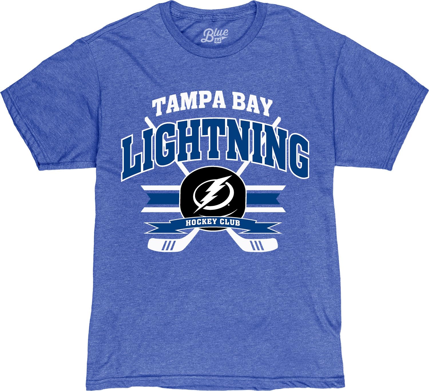 Blue 84 NHL Officially Licensed T-Shirt Heathered Hockey Puck