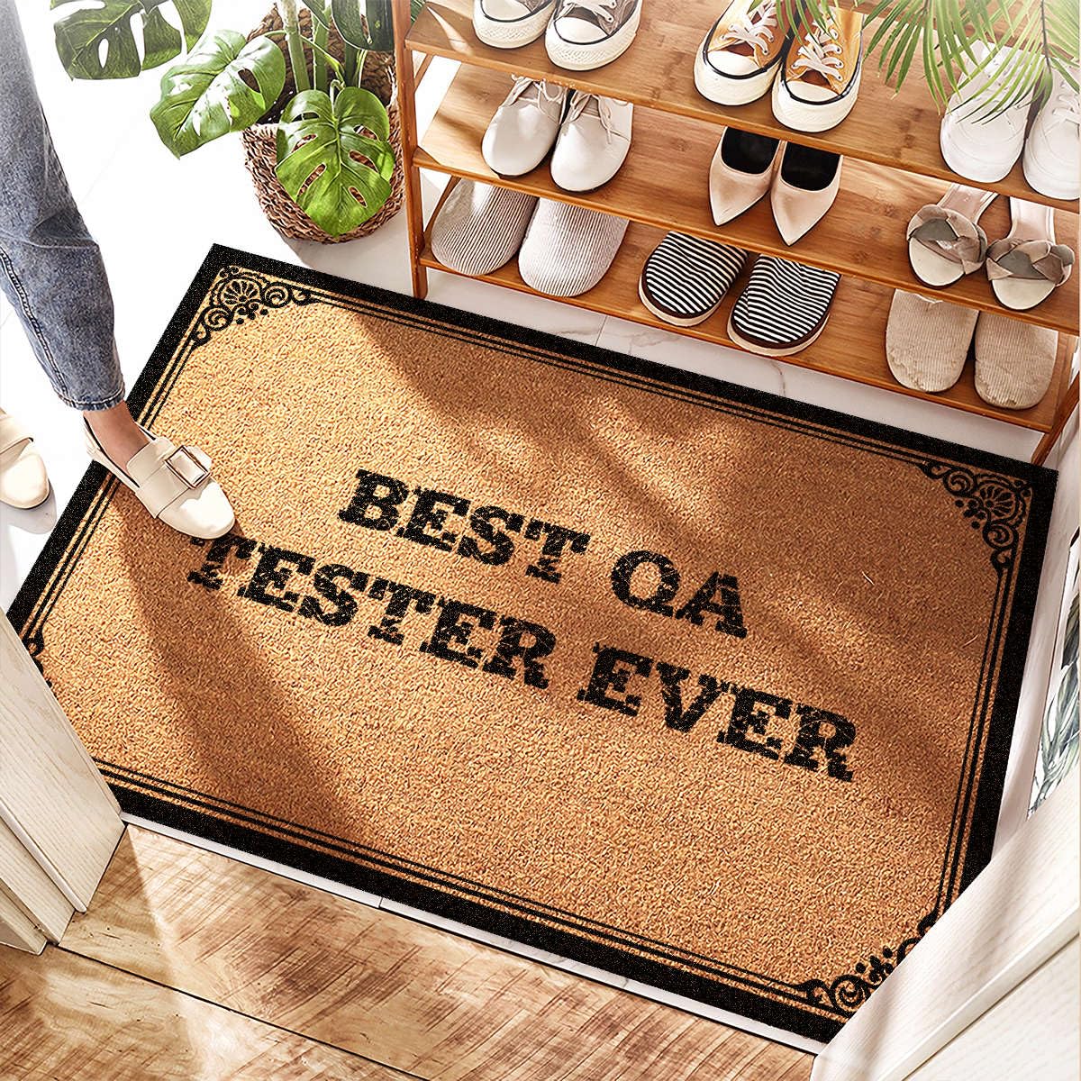 Tapis d'entrée d'extérieur absorbant contre la boue et l'humidité