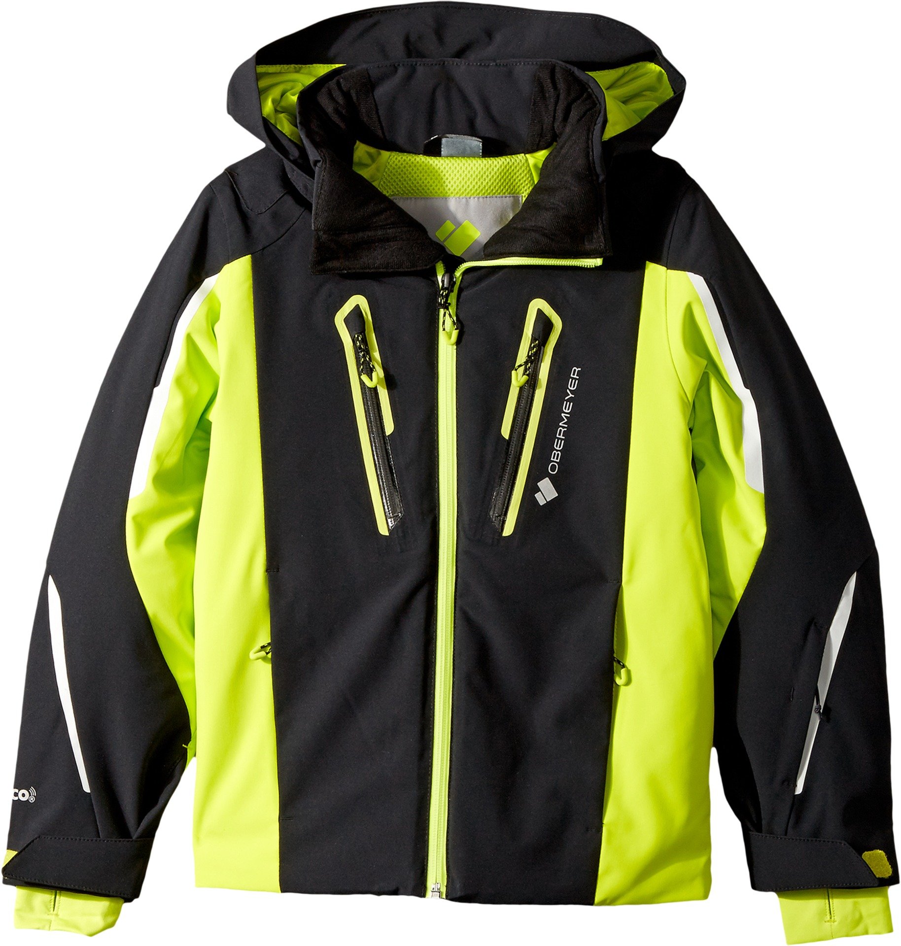 Obermeyer Kids Boy's Mach 8 Jacket (Little Kids/Big Kids) Green Flash XL (18 Big Kids)