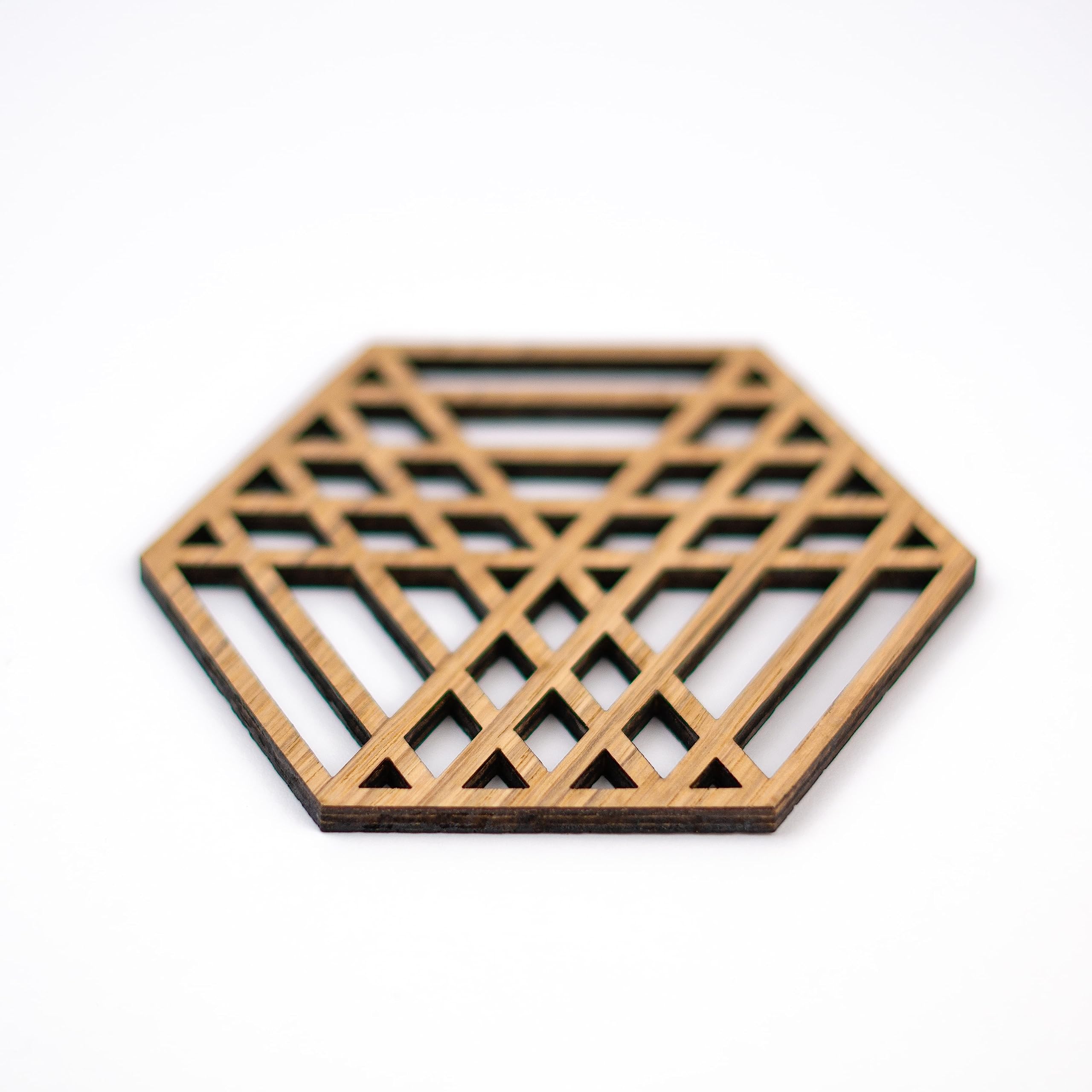 Wooden coaster set - Cubica (set of 4) - Glass coasters - Table decoration - Dining table accessories