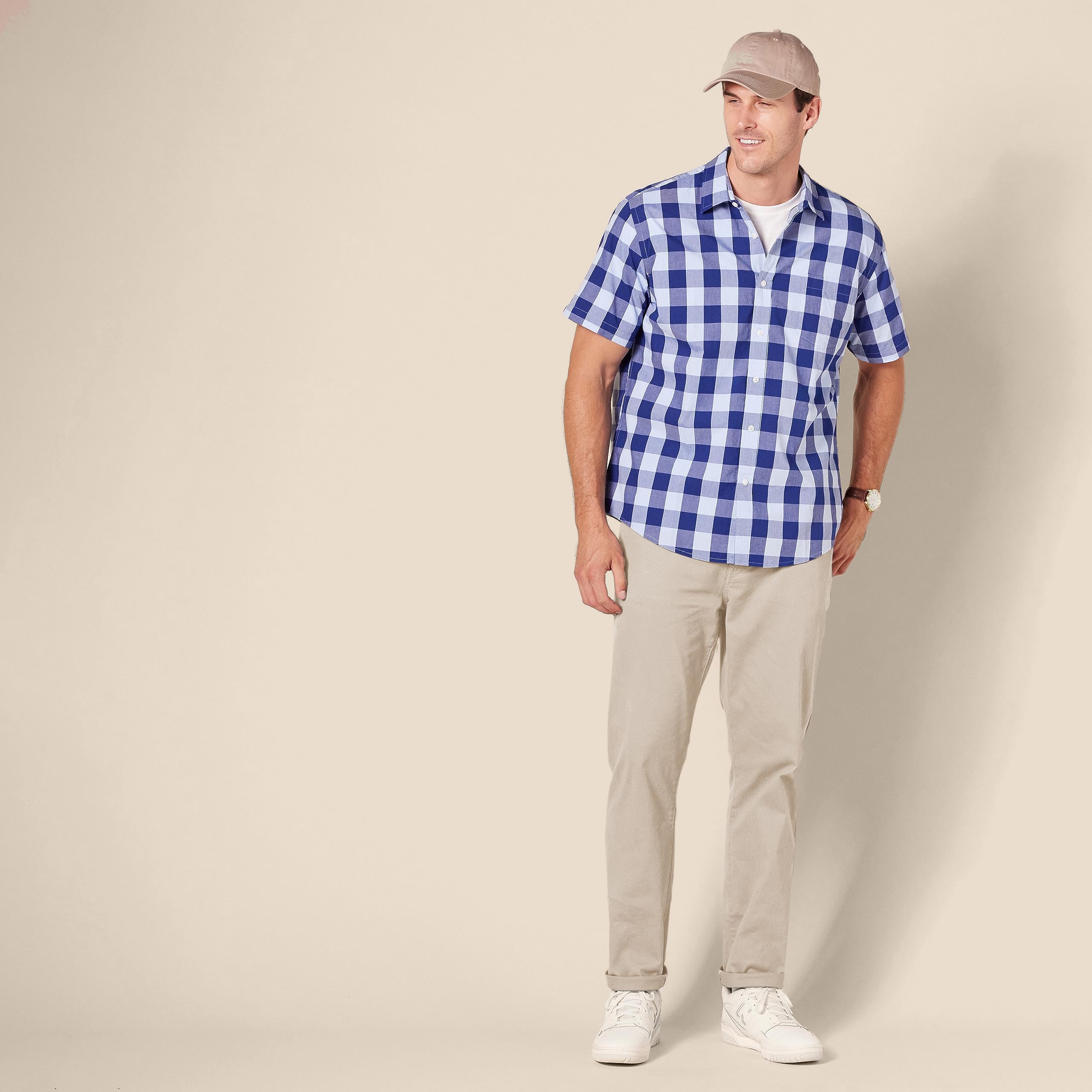 Amazon Essentials Mężczyźni Athletic-Fit 5-kieszeniowe spodnie ze stretchem diagonalnym (dostępne w dużych i wysokich)