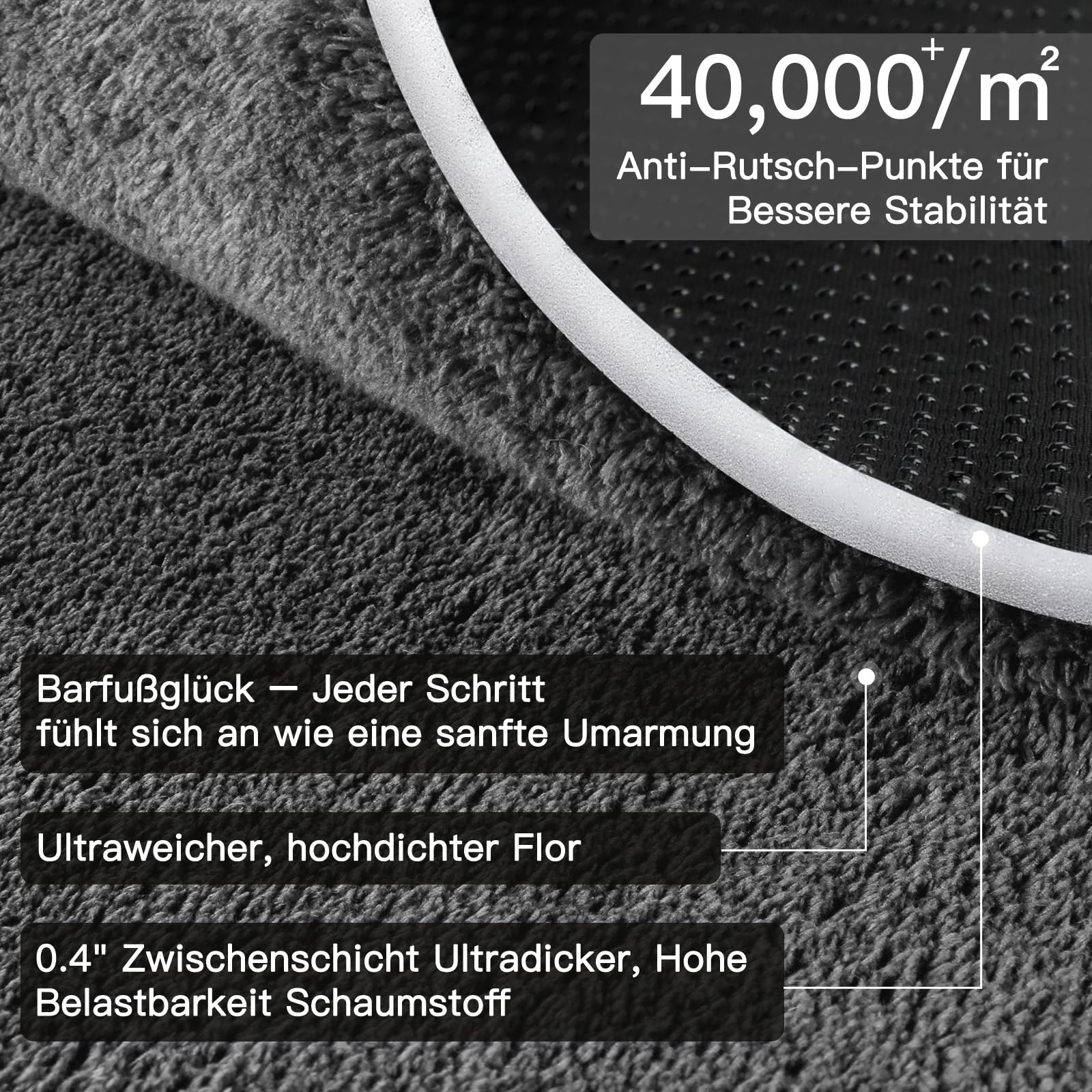 Sour Lemon Teppich Wohnzimmer Anthrazit Teppich Schlafzimmer 60x120 cm Kurzflor Waschbar rutschfest Flauschig Teppiche Gegend Läufer Teppiche Carpet für Jugendzimmer Kinderzimmer