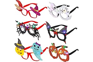Halloween Glasses for Kids - LED Halloween Light Up Funny Eyeglasses for...