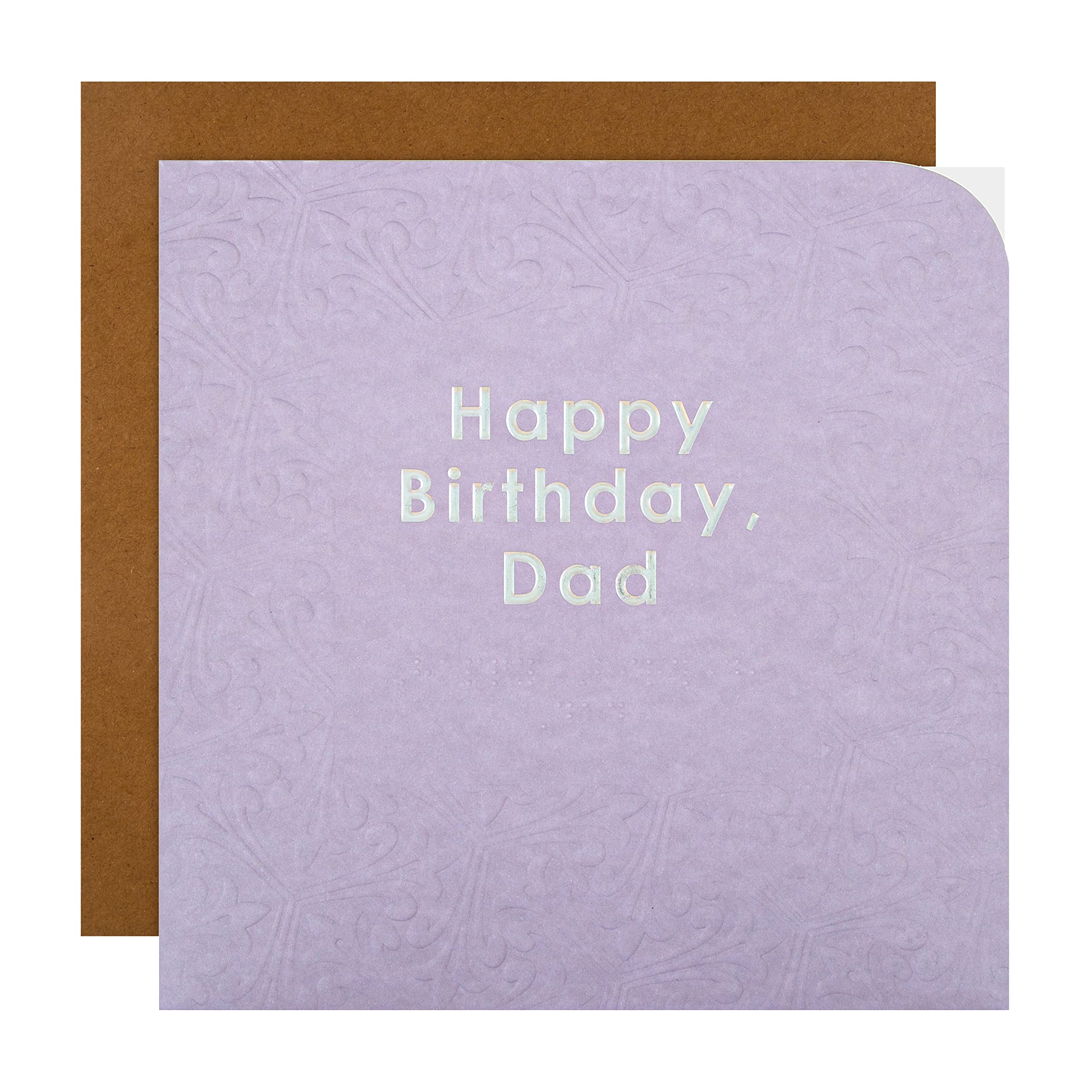 Hallmark Braille Birthday Card for Dad - Contemporary Patterned Design