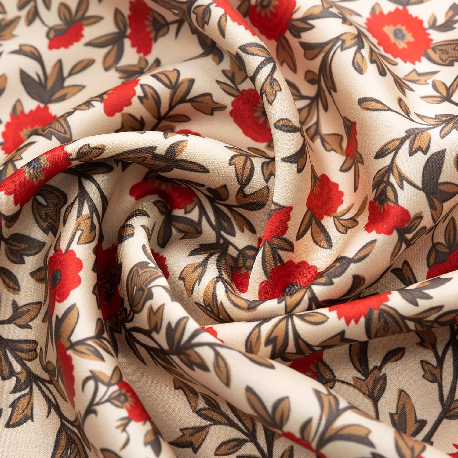 Keasmto Leopard Skirt for Women Midi Length High Waist Silk Satin Elasticized Cheetah Casual Ladies Skirts - Image 7