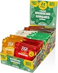 GoBeanz by Jimmy Sévigny – Crunchy Roasted Broad Beans Variety Box | High-Protein, Low-Sodium Snack for Kids & Adults | 24 Single-Serve 28g Packs in 6 Flavors | Healthy Alternative to Chips
