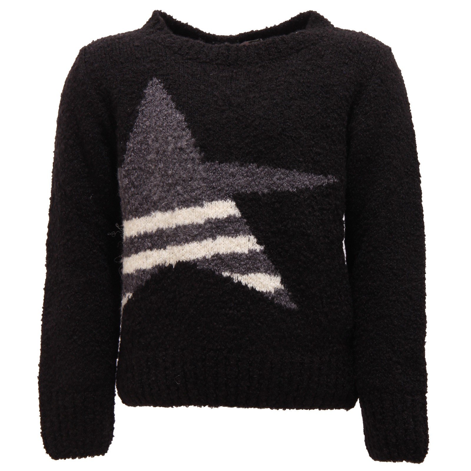 Maglione negro de lana infantil MSGM 7445T sweater wool kid 5