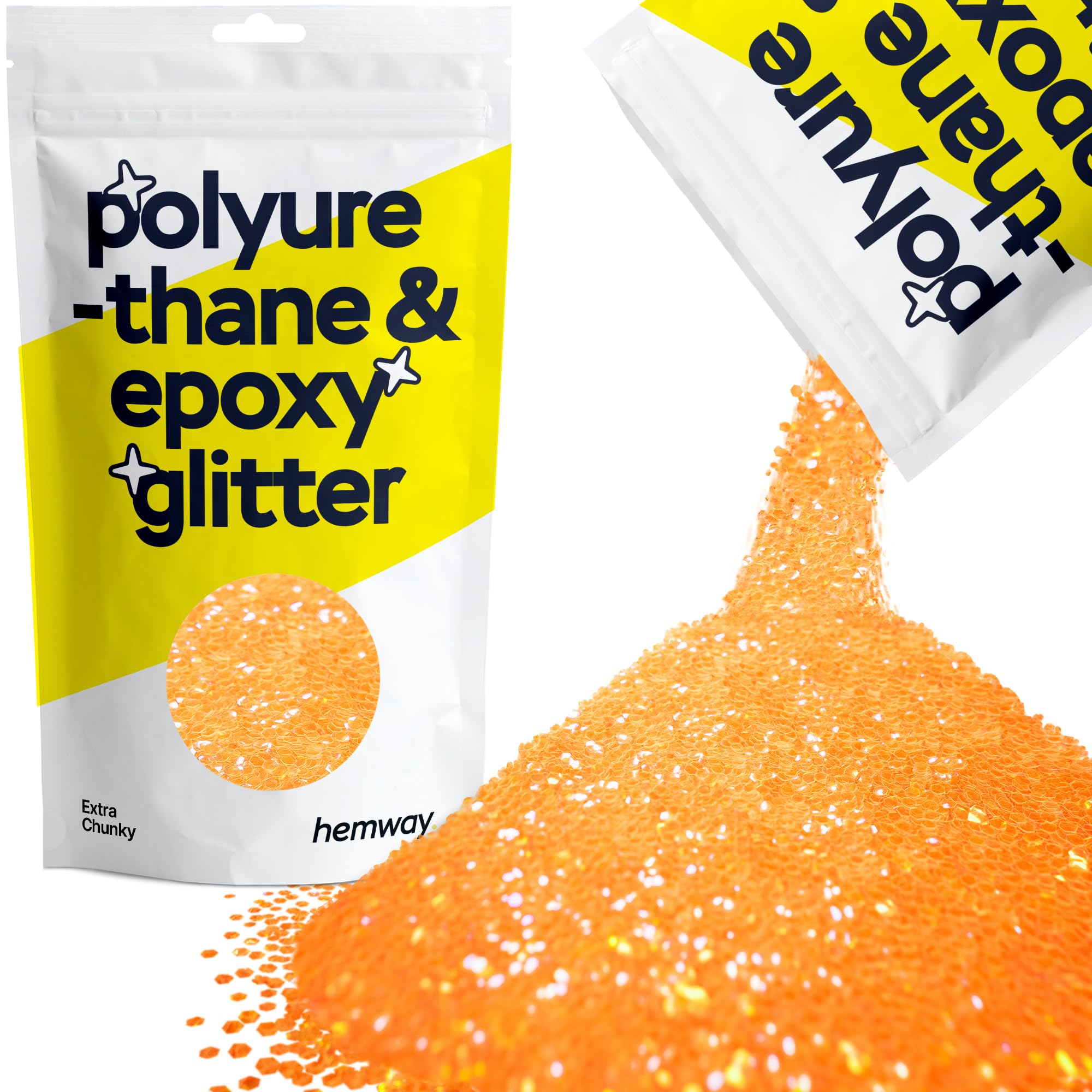 Hemway Resin Glitter Bronze Brown 100g Super Chunky | Polyurethane & Epoxy Glitter for Resin Crafts, Tumblers, Coasters, Floor & Table Art — view 281