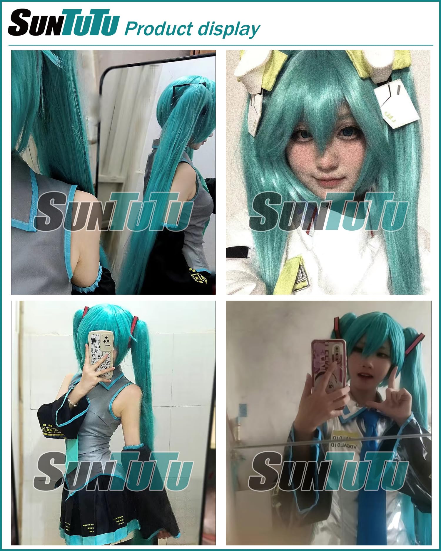 Amazon.co.jp: 初音ミク ウィッグ Hatsune Miku ツインテール ミク