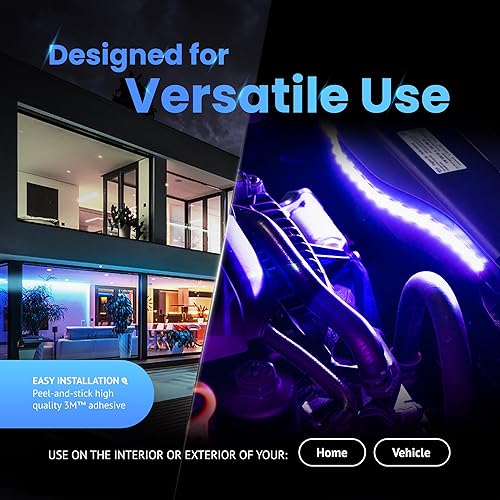 Miniatura 6 de Alpena - Kit de inicio MultiGloz, luces LED para exteriores e interiores, tiras de luces LED AlpenaLink RGB para automóviles, SUV, camiones y más,